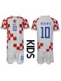 Chorvatsko Luka Modric #10 Domácí dres pro děti MS 2022 Krátký Rukáv (+ trenýrky)